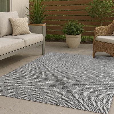 Ikat Spray Non-Slip Outdoor Rug