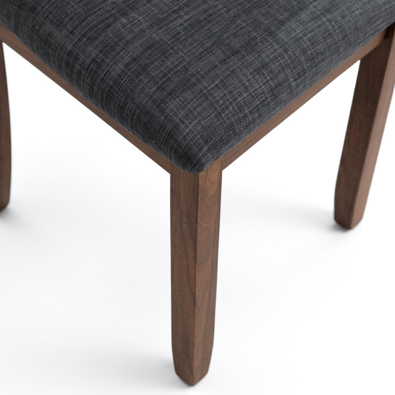 Chaise d'appoint rembourrée Quain, Noyer