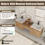 Ensemble de meuble-lavabo double 72 po avec plateau de meuble-lavabo en résine 72 po
