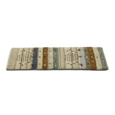 Tapis multicolore tribal 1 x 4 Indo Gabbeh