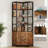 77.9" Tall Corner Bookshelf With 5-tier Open Display Shelves,  L-shaped Bookcase With Closed Storage Cabinet, Adjustable Foot, Anti-tip Device For Living Room, Office, Study