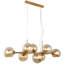 LED pendant light 8-light E27 glass design height-adjustable chandelier Lailah 105cm-1010069270
