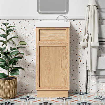 16" Single Bathroom Vanity With Resin Top
