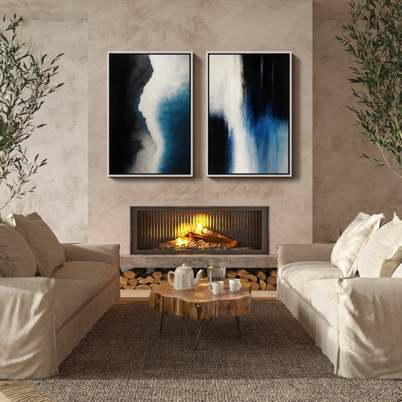 Art mural encadré, rétro, antique, classique pour chambre à coucher - 16 po x 24 po x 2 panneaux, H 24 po x l 16 po, Blanc