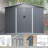 8X6 Ft Metal Outdoor Shed With Lockable Doors - Galvanized Steel For All Weather In Garden, Patio, Backyard, Lawn, Gray Foldable Storage Weather, Wear