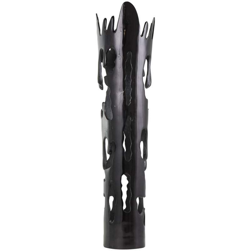 Moderna Aluminum Floor Vase, Black