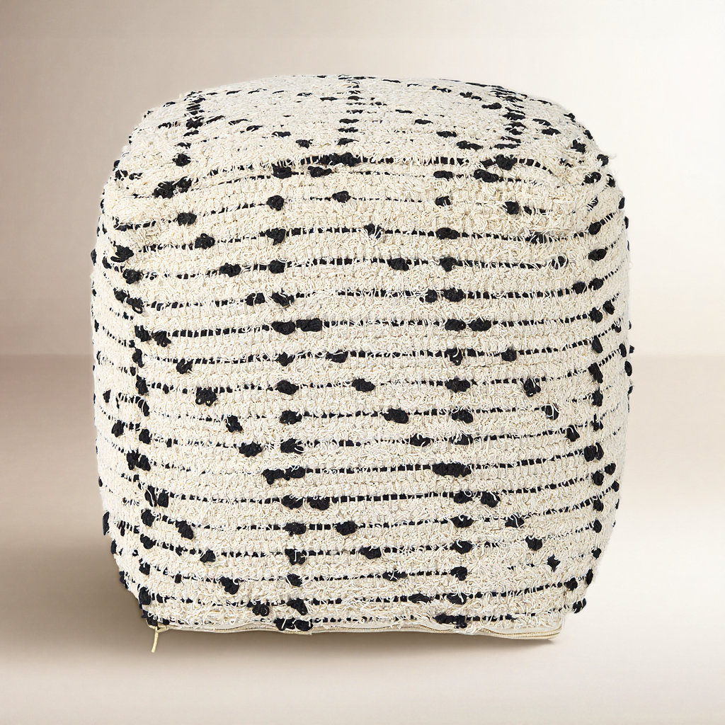 Jenna 16" Cotton Pouffe