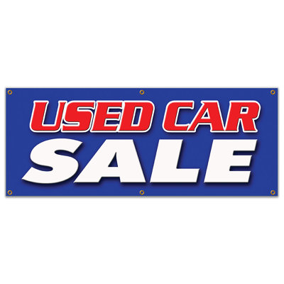 USED CAR SALE BANNER SIGN Cars Sell Signs Dealer Dealership Store Buy Here