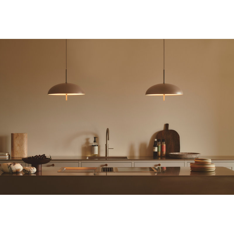 1 - Light Satin Pendant, Brown