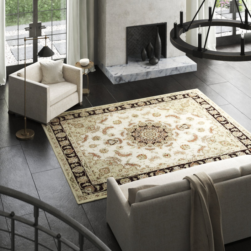 Hand-Knotted High-Quality Beige Area Rug