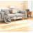 Coffee Table, 32" Long Rectangle Waterfall Coffee Table, Clear