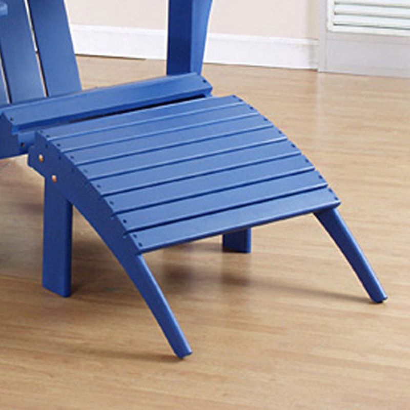 Langport Acacia Outdoor Ottoman, Blue