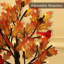 Érable artificiel, lumière d'automne, 24 lumières DEL pour décoration intérieure, oiseaux rouges