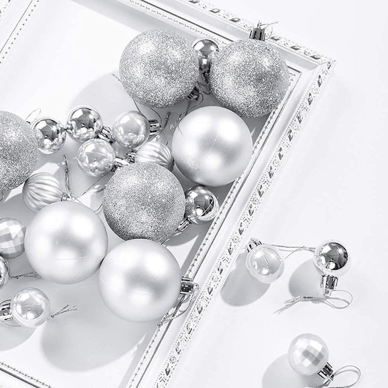 3cm Polyvinyl Chloride (PVC) Bauble, Silver