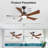 Ferrete 52" Indoor Ceiling Fan With Led Light And Remote, Modern 5-Blade Design Ceiling Fans for Living Room-1497915782