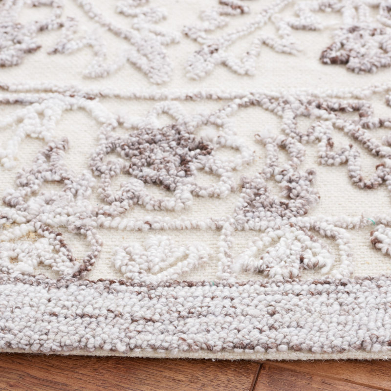 Trace Hand Tufted Performance Oriental Rug, Round 6'