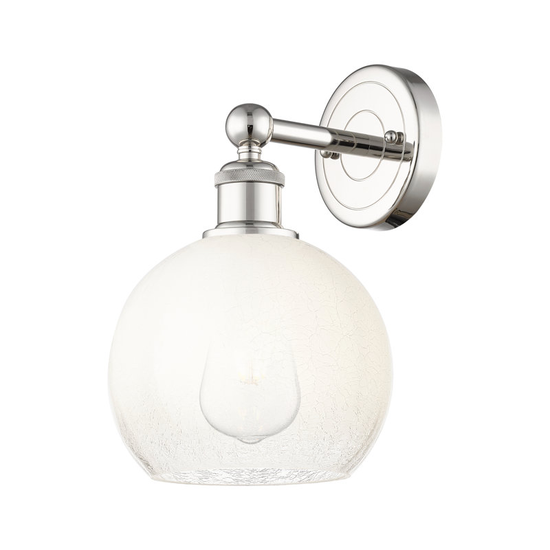 Edison - Appleton - 1 Light Sconce, Polished Nickel, Opal