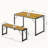 Ezzah Rectangular Dining Set with Benches-883681614-815841248-815841251