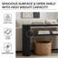 Console rustique ovale avec pieds cannelés-1159850839