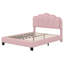 Lit plateforme tapissier en forme de fleur avec repose-pieds Sherpa Witcomb-684476337-684476339