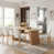 Blanc / bois naturel
