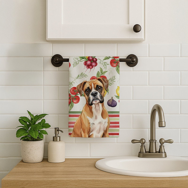 Boxer Vegetables Kitchen Towel, Boxer