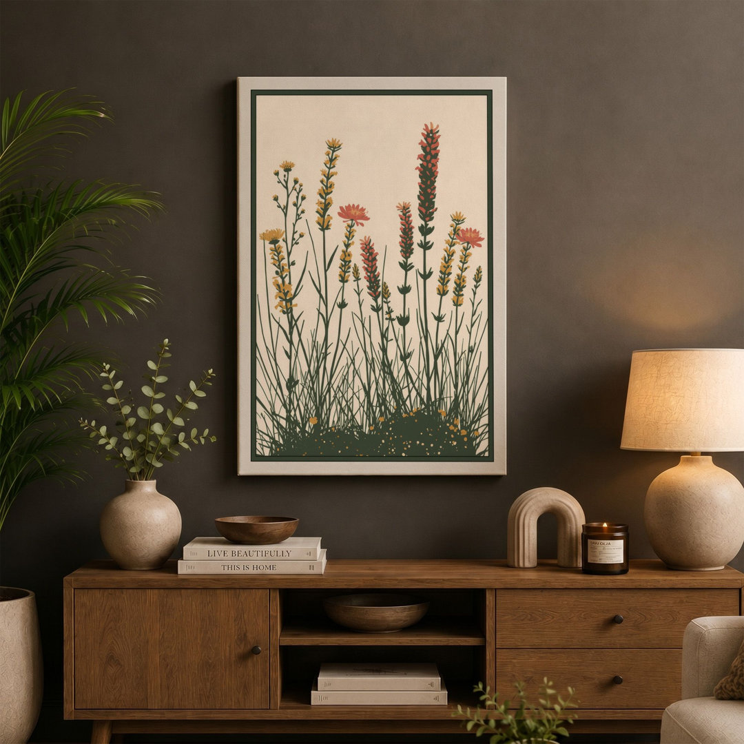 Wildflower Meadow Botanical - Wrapped Canvas