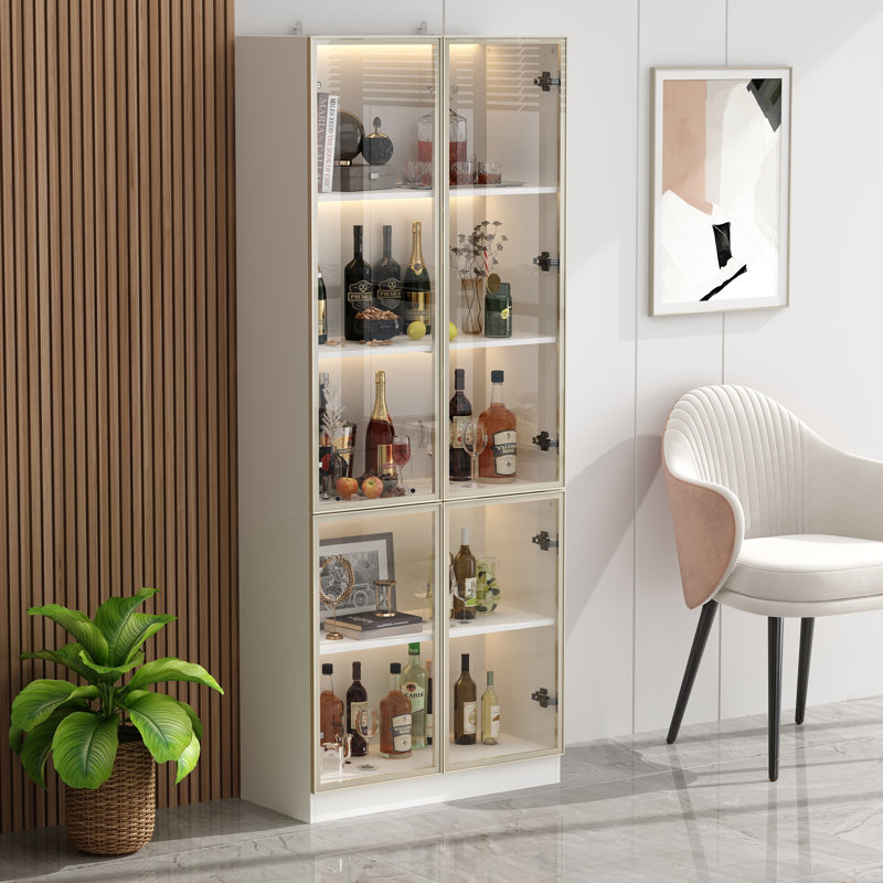 Vaisselier 2 portes Beza, Blanc