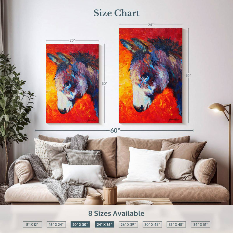 Brampt Donkey II, 36" H x 24" W