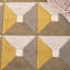 Gilderoy Geometric Hand Tufted Wool/Cotton Area Rug in Gold/Gray-888231371