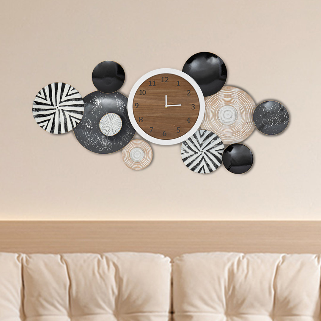 Sluss Decorative Vintage Wood Wall Clock Dakota Fields