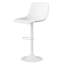 Ensemble de 2 tabourets de bar, tabouret de bar pivotant réglable en cuir synthétique moderne, tabourets de bar à hauteur de comptoir pour îlot de cuisine, blanc-1002151568