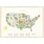 National Bouquet Map Print by Nathan Turner