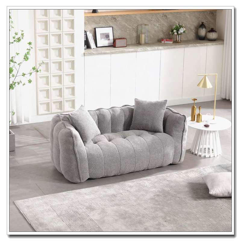 Canapé en chenille, Gris