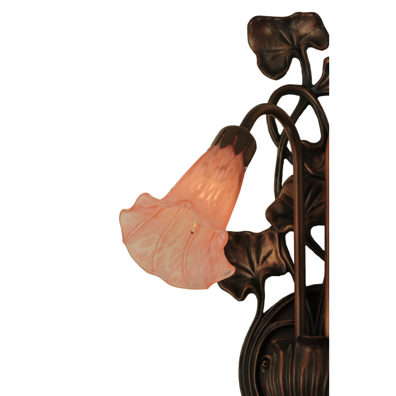 Meyda Tiffany & Stained Glass Armed Sconce, Pink