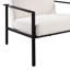 Fauteuil d'appoint en métal blanc Millie