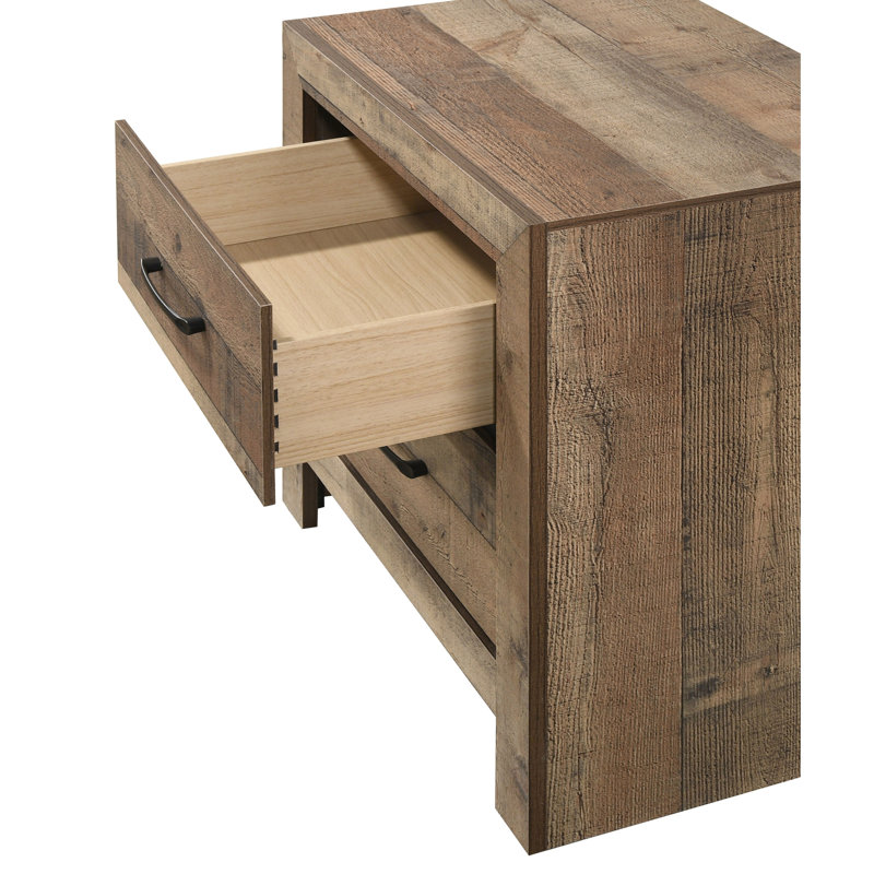 Mobilier de chambre à coucher en bois à 1 tiroir de style rustique avec 1 tiroir