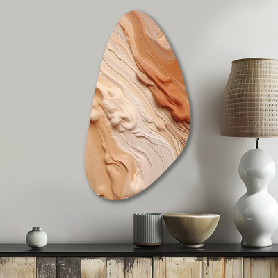 Cida - Abstract Unique Shape Metal Wall Decor, Modern Asymmetrical Metal Art Print