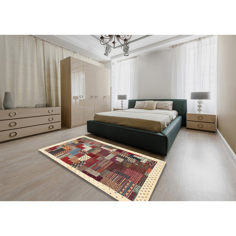 Tapis brun/gris zone contemporaine, Rectangle 5 pi x 7 pi