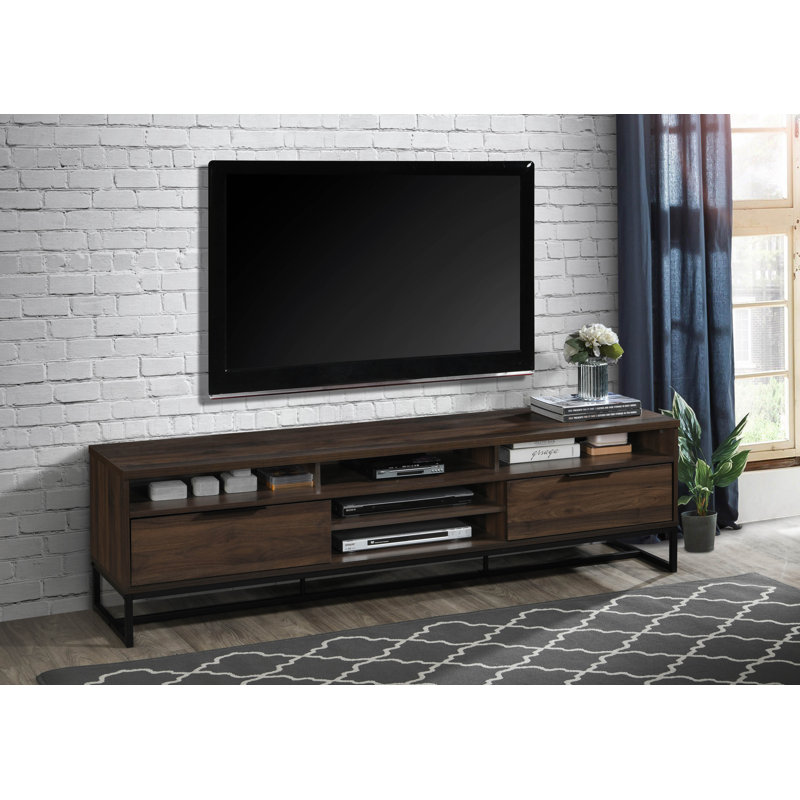 Southsea Unfinished TV Stand for TVs up to 75", Dark Walnut