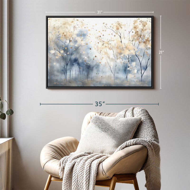 Nature «Speckled Blue Forest II», H 31 po x l 21 po
