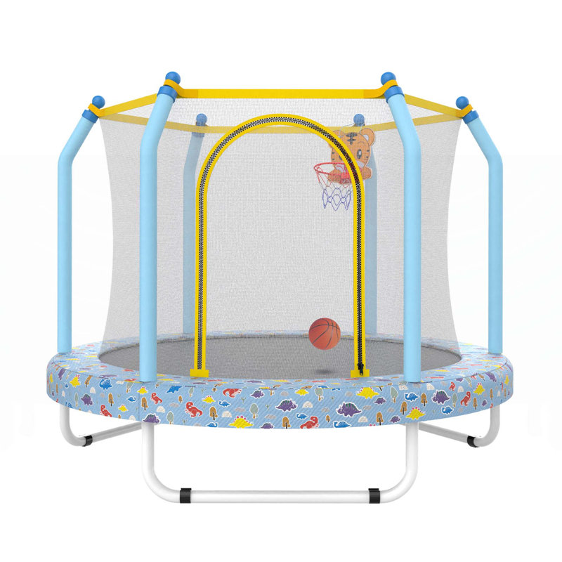 Trampoline polyvalent pour enfants avec caractéristiques de sécurité et rebondissements amusants