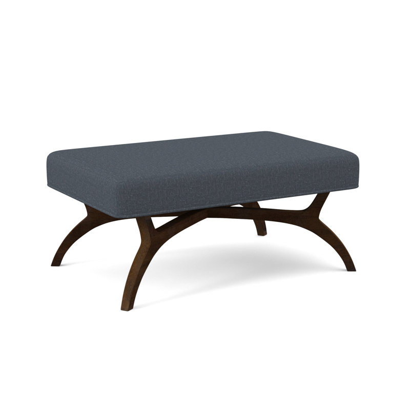 Ansel Upholstered Bench, American Walnut, Elise Harbor