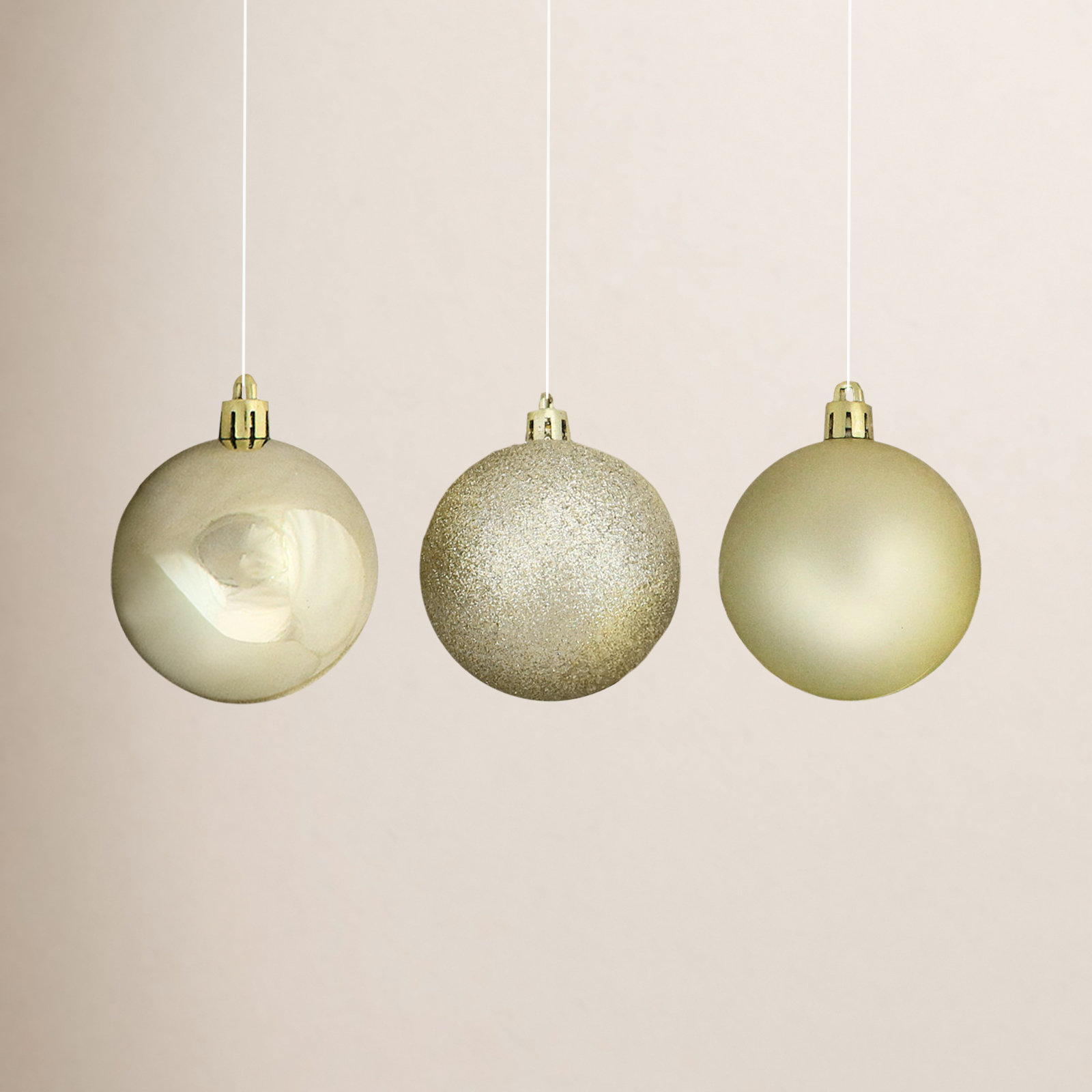 Northlight Seasonal 3" Shatterproof Bauble, Champagne