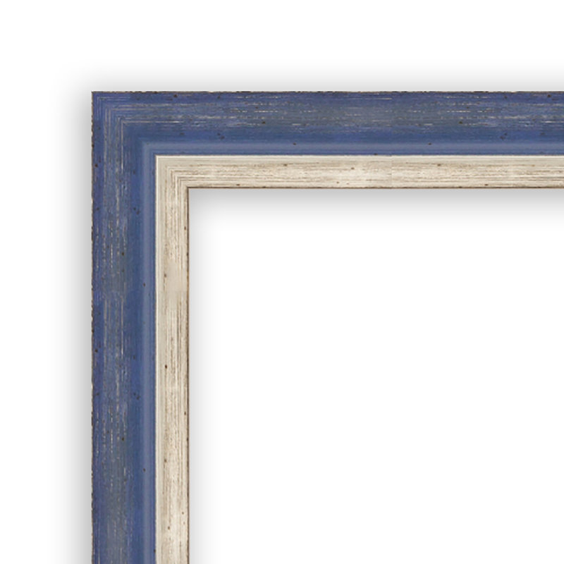 Miroir mural Theo, 23,25 po x 29,25 po, Bleu, Rectangle