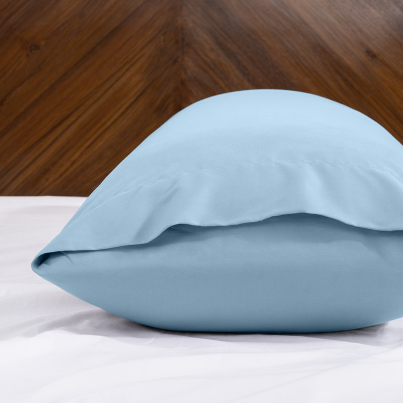 Fermeture de l'enveloppe du coussin en microfibre, Bleu clair