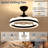 Dimmable Ceiling Fan Light, 3 Color Temperatures Adjustable With Remote & Reversible Blades