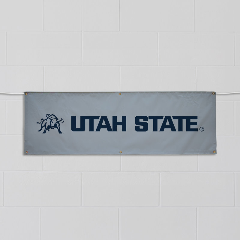 Vinyl Banner - NCAA Licensed, Gray Utah State Aggies