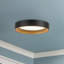 Nix 7-in Black dimmable LED Flush Mount-509788578