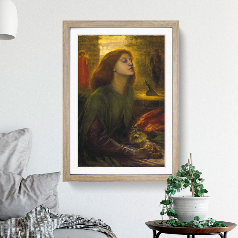 Beata Beatrix by Dante Gabriel Rossetti - Framed Print, 48cm H x 36cm W x 2cm D, Oak Framed
